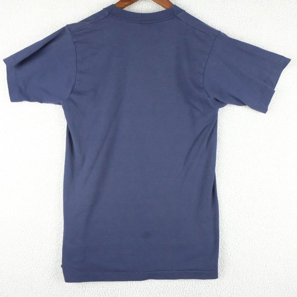 Screen Stars Best T Shirt Womens Medium Navy Blue Vintage Crew Short Sleeve 90s - Picture 5 of 9